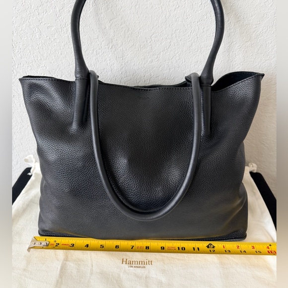 Elegant Black Leather Tote Bag - Picture 7 of 16